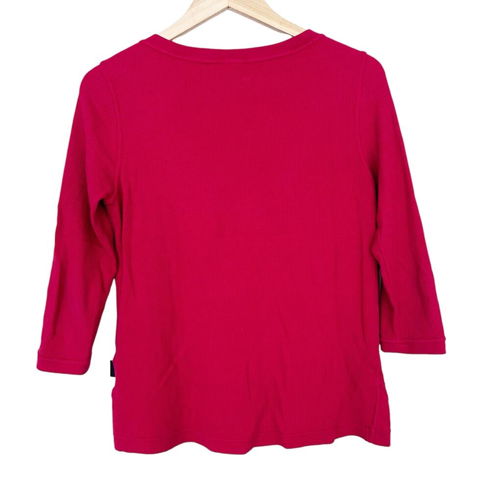 Patagonia Red Organic Cotton Thermal 3/4 Sleeve Shirt Sz XS - Picture 5 of 6